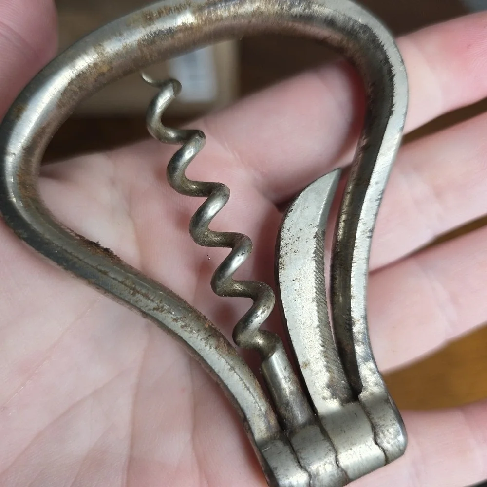 Henckels Pocket Folding Bow Corkscrew Bottle Opener Foil Cutter 1800s RARE
